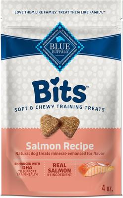 Show full view: Variety Pack - Blue Buffalo Blue Bits Tender Beef Recipe Soft-Moist Training Dog Treats, 4-oz bag, Chicken & Salmon Flavors slide 2 of 10