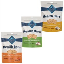 Variety Pack - Blue Buffalo Health Bars Baked with Banana & Yogurt Dog Treats, Pumpkin & Cinnamon & Apples & Yogurt Flavors