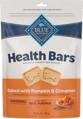 Show full view: Variety Pack - Blue Buffalo Health Bars Baked with Banana & Yogurt Dog Treats, Pumpkin & Cinnamon & Apples & Yogurt Flavors slide 8 of 10