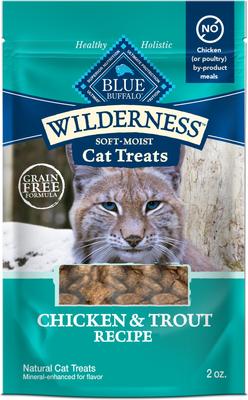 Show full view: Variety Pack - Blue Buffalo Wilderness Chicken & Trout Grain-Free Cat Treats, 2-oz bag, Chicken & Turkey, Chicken & Duck & Salmon Flavors slide 2 of 10