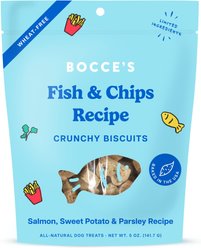 Variety Pack - Bocce's Bakery Bone Broth, Carrots & Parsley Dog Treats, Turmeric Latte Coconut, Vanilla & Turmeric & Fish & Chips Flavors slide 2 of 7