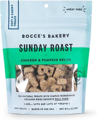 Show full view: Variety Pack - Bocce's Bakery Sunday Roast Chicken & Pumpkin Recipe Soft & Chewy Dog Treats, Duck & Blueberry & Mud Pie Flavors slide 2 of 7