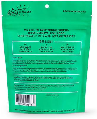 Show full view: Variety Pack - Bocce's Bakery Sunday Roast Chicken & Pumpkin Recipe Soft & Chewy Dog Treats, Duck & Blueberry & Mud Pie Flavors slide 3 of 7