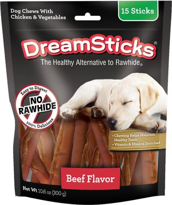 Show full view: Variety Pack - DreamBone DreamSticks Chicken Chews Dog Treats, Beef & Bacon & Cheese Flavors slide 5 of 9