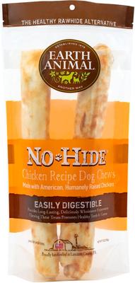 Show full view: Earth Animal No-Hide Large Rolls Long Lasting Natural Rawhide Alternative Beef Recipe Chew Dog Treats, 2 count + Chicken Recipe, 2 count + Salmon Recipe, 2 count slide 2 of 9