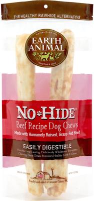 Show full view: Earth Animal No-Hide Large Rolls Long Lasting Natural Rawhide Alternative Beef Recipe Chew Dog Treats, 2 count + Chicken Recipe, 2 count + Salmon Recipe, 2 count slide 5 of 9