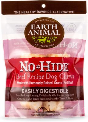 Show full view: Earth Animal No-Hide Small Rolls Long Lasting Natural Rawhide Alternative Chicken Recipe Chew Dog Treats, 2 count + Venison Recipe, 2 count + Beef Recipe, 2 count slide 5 of 10