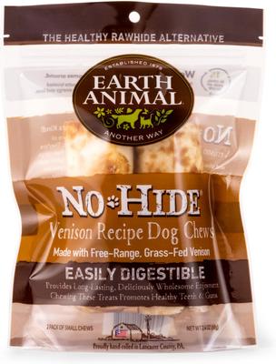 Show full view: Earth Animal No-Hide Small Rolls Long Lasting Natural Rawhide Alternative Chicken Recipe Chew Dog Treats, 2 count + Venison Recipe, 2 count + Beef Recipe, 2 count slide 8 of 10