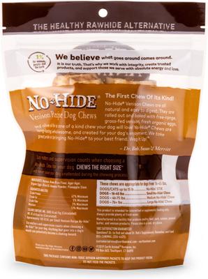 Show full view: Earth Animal No-Hide Small Rolls Long Lasting Natural Rawhide Alternative Chicken Recipe Chew Dog Treats, 2 count + Venison Recipe, 2 count + Beef Recipe, 2 count slide 9 of 10