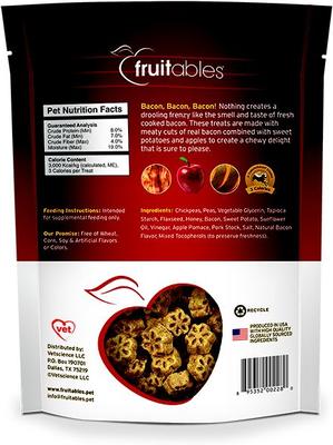 Show full view: Variety Pack - Fruitables Skinny Minis Pumpkin & Mango Flavor Soft & Chewy Dog Treats, Chicken & Apple Bacon Flavors slide 9 of 10