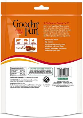 Show full view: Variety Pack - Good 'n' Fun Triple Flavor Kabobs Chicken, Duck & Chicken Liver Dog Chews, Beef, Pork & Chicken & Beef, Pork & Chicken Sticks Flavors slide 6 of 9
