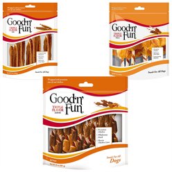 Variety Pack - Good 'n' Fun Triple Flavor Kabobs Chicken, Duck & Liver Dog Chews, Beef, Pork & Chicken & Beef, Pork & Chicken Sticks Flavors