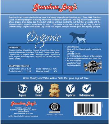 Show full view: Variety Pack - Grandma Lucy's Organic Pumpkin Oven Baked Dog Treats, Blueberry & Banana & Sweet Potato Flavors slide 7 of 10