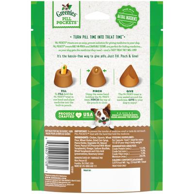 Show full view: Variety Pack - Greenies Pill Pockets Canine Real Peanut Butter Flavor Dog Treats, Chicken & Cheese Flavors slide 3 of 9