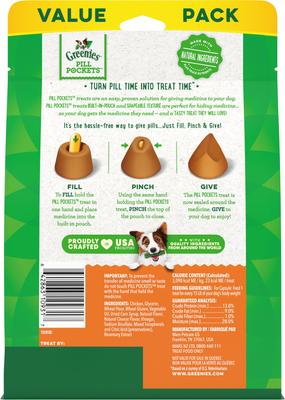 Show full view: Variety Pack - Greenies Pill Pockets Canine Real Peanut Butter Flavor Dog Treats, Chicken & Cheese Flavors slide 9 of 9