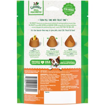 Show full view: Variety Pack - Greenies Pill Pockets Cheese Flavor Dog Treats, Capsule Size, 30 count, Hickory Smoke & Chicken Flavors slide 3 of 10