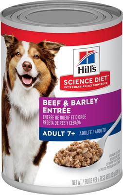Show full view: Variety Pack - Hill's Science Diet 7+ Chicken & Barley Entree Canned Dog Food, Beef & Barely & Chicken & Vegetables Flavors slide 5 of 9