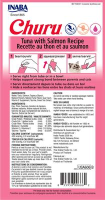 Show full view: Variety Pack - Inaba Churu Grain-Free Chicken Puree Lickable Cat Treat, Tuna & Salmon Flavors slide 9 of 9