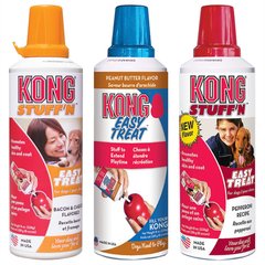 Variety Pack - KONG Stuff'N Easy Treat Peanut Butter Recipe, Pepperoni Recipe & Bacon & Cheese Flavors