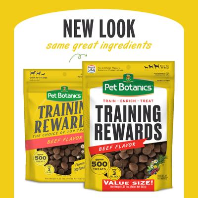 Show full view: Variety Pack - Pet Botanics Training Reward Bacon Flavor Dog Treats, 20-oz bag, Beef & Chicken Flavors slide 6 of 10