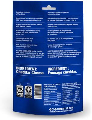Show full view: Variety Pack - PureBites Beef Liver Freeze-Dried Raw Dog Treats, 4.2-oz bag, Cheddar & Beef & Cheese Flavors slide 6 of 9