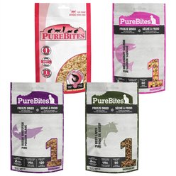 Variety Pack - PureBites Salmon Freeze-Dried Raw Cat Treats, Shrimp, Beef Liver & Ocean Whitefish Flavors