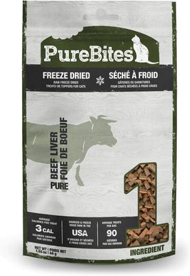 Show full view: Variety Pack - PureBites Salmon Freeze-Dried Raw Cat Treats, Shrimp, Beef Liver & Ocean Whitefish Flavors slide 6 of 10