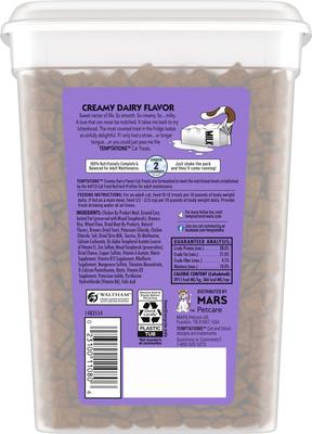 Show full view: Variety Pack - Temptations Classic Tasty Chicken Flavor Soft & Crunchy Cat Treats, 16-oz tub, Dairy & Shrimp Flavors  slide 6 of 10