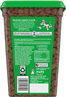 Show full view: Variety Pack - Temptations Classic Tasty Chicken Flavor Soft & Crunchy Cat Treats, 30-oz tub, Seafood Medley & Backyard Cookout Flavors slide 6 of 10