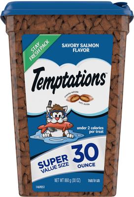Show full view: Variety Pack - Temptations Classic Tasty Chicken Flavor Soft & Crunchy Cat Treats, 30-oz tub, Seafood Medley, Savory Salmon & Backyard Cookout Flavors slide 8 of 10