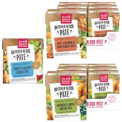 Variety Pack - The Honest Kitchen Butcher Block Pate Chicken & Super Greens Pate Wet Dog Food, 10.5-oz, case of 6, Beef, Cheddar & Farm Veggies & Turkey & Autumn Veggies Flavors