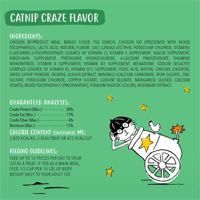 Show full view: Variety Pack - Tiny Tiger Catnip Craze Flavor Filled Crunchy Cat Treats, 3-oz bag, Chicken & Tuna Flavors slide 2 of 7