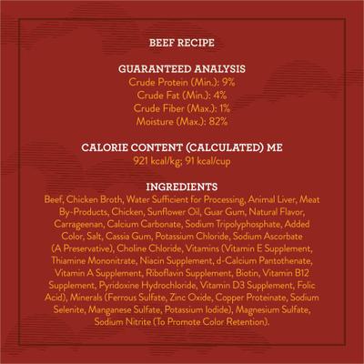 Show full view: Variety Pack – True Acre Foods Tender Loaf in Gravy Wet Dog Food Cups, Beef Recipe, Filet Mignon & Porterhouse Flavors, 3.5-oz, 36 count slide 6 of 9