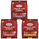 Variety Pack - True Acre Foods Thick Cut Strips with Real Bacon & Beef Dog Treats, Bacon & Bacon & Peanut Butter Flavors