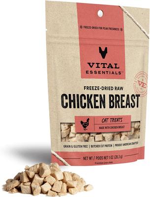 Show full view: Variety Pack - Vital Essentials Chicken Breast Freeze-Dried Raw Cat Treats, Chicken Hearts & Chicken Giblets slide 2 of 10