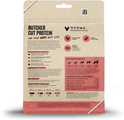 Show full view: Variety Pack - Vital Essentials Freeze-Dried Raw Beef Entree Mini Nibs Dog Food, Chicken & Turkey Flavors slide 6 of 10
