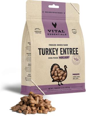 Show full view: Variety Pack - Vital Essentials Freeze-Dried Raw Beef Entree Mini Nibs Dog Food, Chicken & Turkey Flavors slide 8 of 10