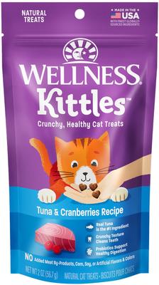 Show full view: Variety Pack - Wellness Kittles Natural Grain-Free Chicken & Cranberries Crunchy Cat Treats, 2-oz bag, Tuna & Cranberries & Salmon & Cranberries Flavors slide 5 of 10