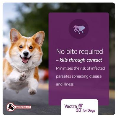 Show full view: Vectra 3D Flea & Tick Control for Dogs over 95lbs, 6 count slide 6 of 10