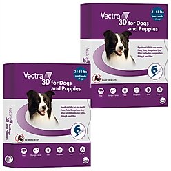 Vectra 3D Flea & Tick Spot Treatment for Dogs, 21-55 lbs, 12 Doses (12-mos. supply)