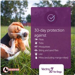 Vectra 3D Flea & Tick Spot Treatment for Dogs, 56-95 lbs, 12 Doses (12-mos. supply) slide 2 of 9