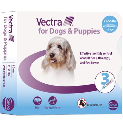 VECTRA Flea Spot Treatment for Medium Dogs & Puppies, 21-55 lbs