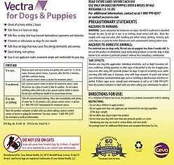 Vectra Flea Spot Treatment for X-Small Dogs & Puppies, 2.5-10 lbs, (Yellow Box), 3 Doses (3-mos. supply) slide 2 of 9