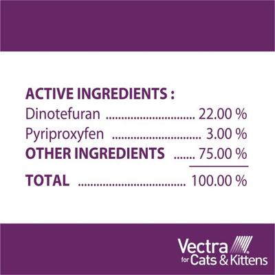 Show full view: Vectra Flea Spot Treatment for Cats & Kittens, over 9 lbs, (Green Box), 3 Doses (3-mos. supply) slide 3 of 10