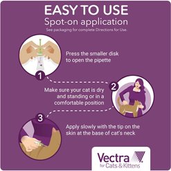 Vectra Flea Spot Treatment for Cats & Kittens, over 9 lbs, (Green Box), 6 Doses (6-mos. supply) slide 2 of 9