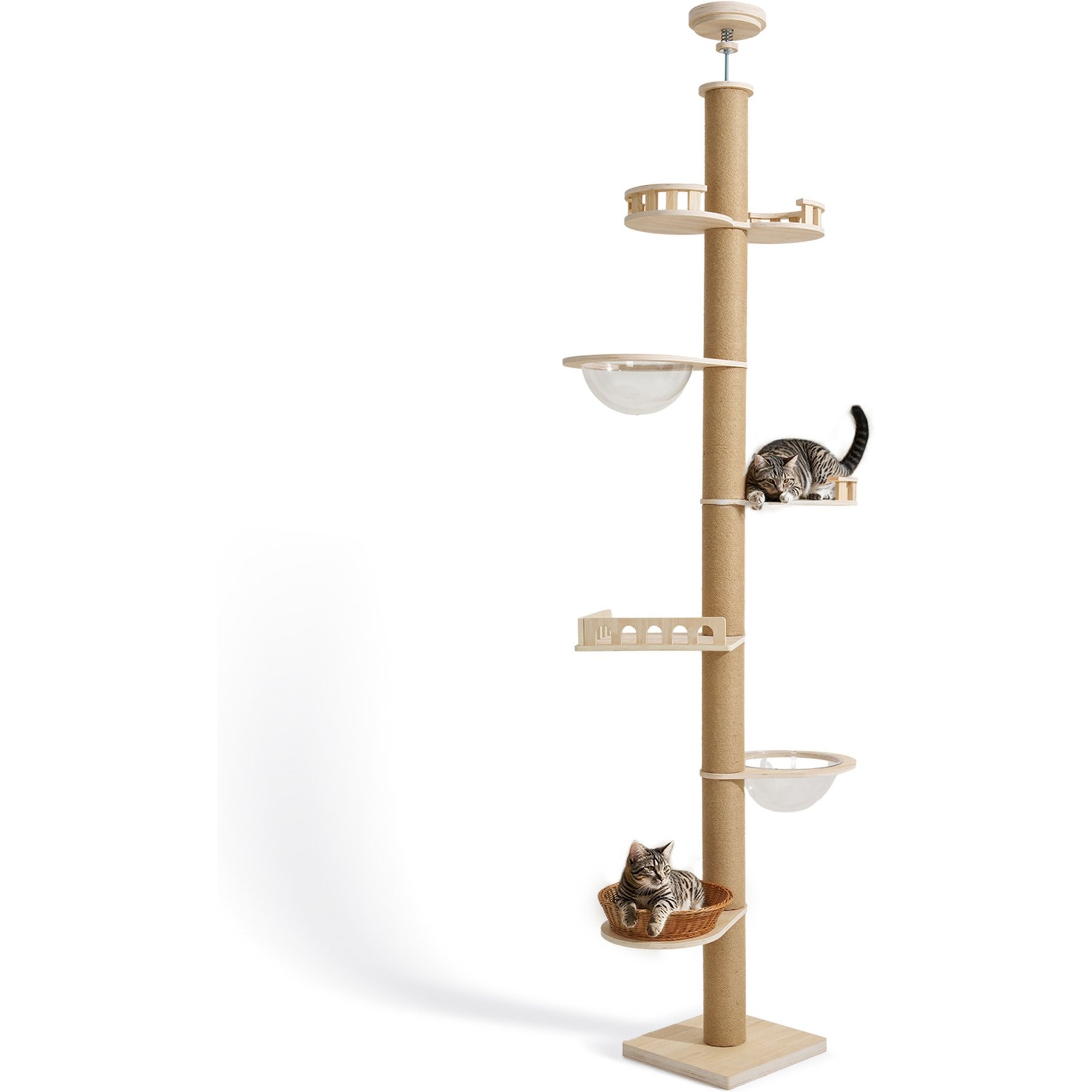 Veehoo 106 to 123-in Adjustable Floor-to-Ceiling Modern Cat Tree