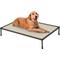 Show in main carousel: Veehoo Chew-Proof Black Metal Frame Elevated Dog Bed, Beige Coffee, Large slide 1 of 10