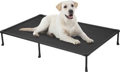 Veehoo Chew-Proof Black Metal Frame Elevated Dog Bed, Black, XX-Large