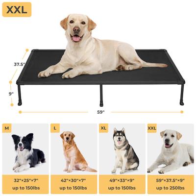 Show full view: Veehoo Chew-Proof Black Metal Frame Elevated Dog Bed, Black, XX-Large slide 5 of 10