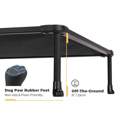 Show full view: Veehoo Chew-Proof Black Metal Frame Elevated Dog Bed, Black, XX-Large slide 2 of 10